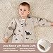 Yoofoss Baby Sleep Sack 0-6 Months 1.0 Tog Long Sleeve Sleep Sack Organic Cotton Wearable Blanket for Newborns 2-Way Zipper Quilted Sleeping Sacks(Small)
