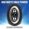 BOSS Audio Systems NX694 6 x 9 Inch Car Door Speakers - 800 Watts (per Pair), Coaxial, 4 Way, Full Range 4 Ohms, Sold in Pairs, Bocinas para Carro