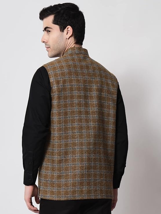 Image of DEIFIC Men's Export-Quality Indian Traditional Nehru Jacket /Waistcoat