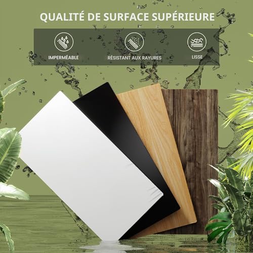 Plateau de table stable 25mm durable Flexispot blanc 200x80cm - 7
