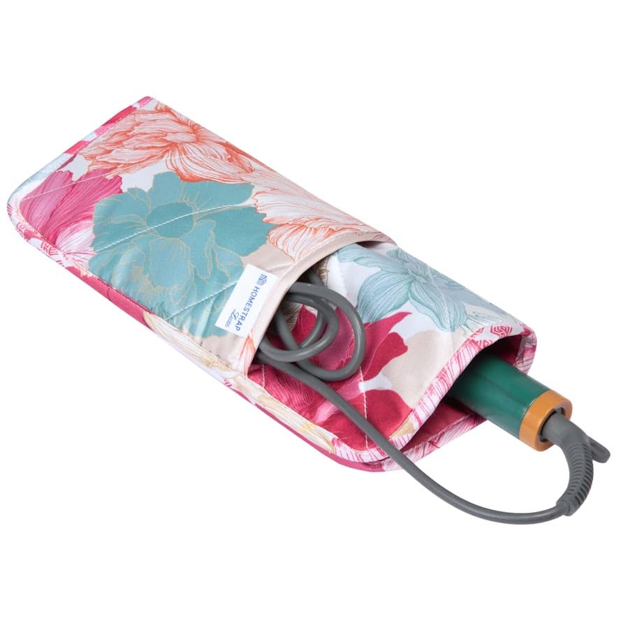HomeStrap Gulmohar Straightener Cover - Storage for Hair Straighteners and Curlers, Compact Travel-Friendly Organizer with Heat-Resistant Lining, Dust and Moisture Protection,(Pink)-image-48