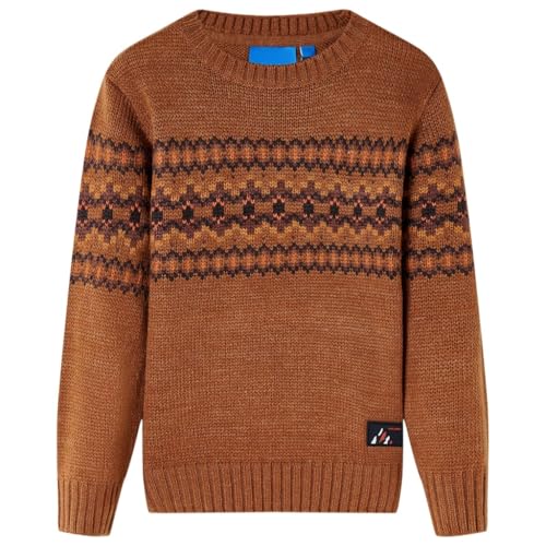 vidaXL Jersey de Punto Infantil Color coñac 116