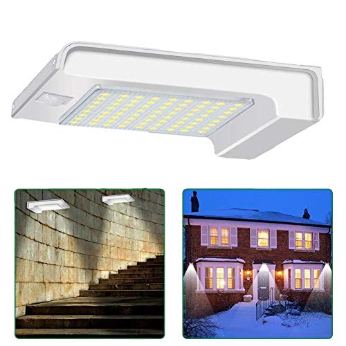 AWJK 72 LED Lampes solaires extérieur, sonde de Mouvement Solaire Lampes de sécurité, Facile à Installer, Energie Solaire Durable étanche Applique Murale Lampe pour Jardin, Chemin