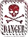 Danger Skull Warning Stamp Vinyl Decal Bumper Sticker/Pegatina