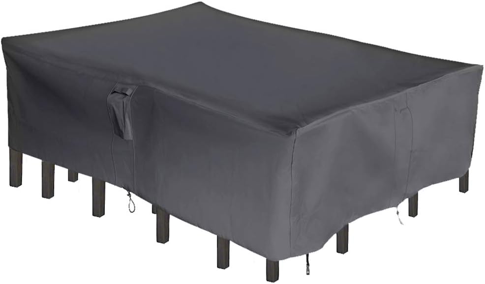 SUNRAIN Rectangular Patio Furniture Set Covers 600D Oxford