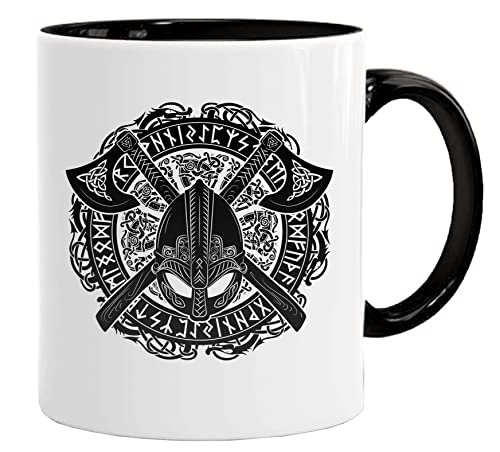 Taza de té de café con escudo de guerrero para desayuno/regalos de cumpleaños para papá/tío/mamá, 11oz cerámica