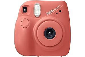 Fujifilm Instax Mini 7+ Light Coral Bundle (10 Film Pack)