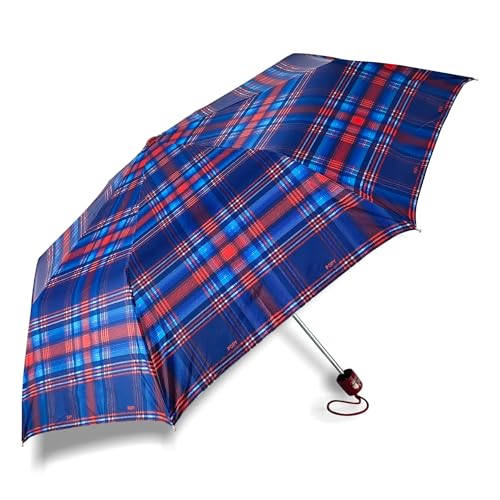 Image of 3Fold Cherry Check Print | 1m wide coverage | U.V. Block Silver Coating | WPWR coating - QuickDry | 27cm (closed length) | Collection3