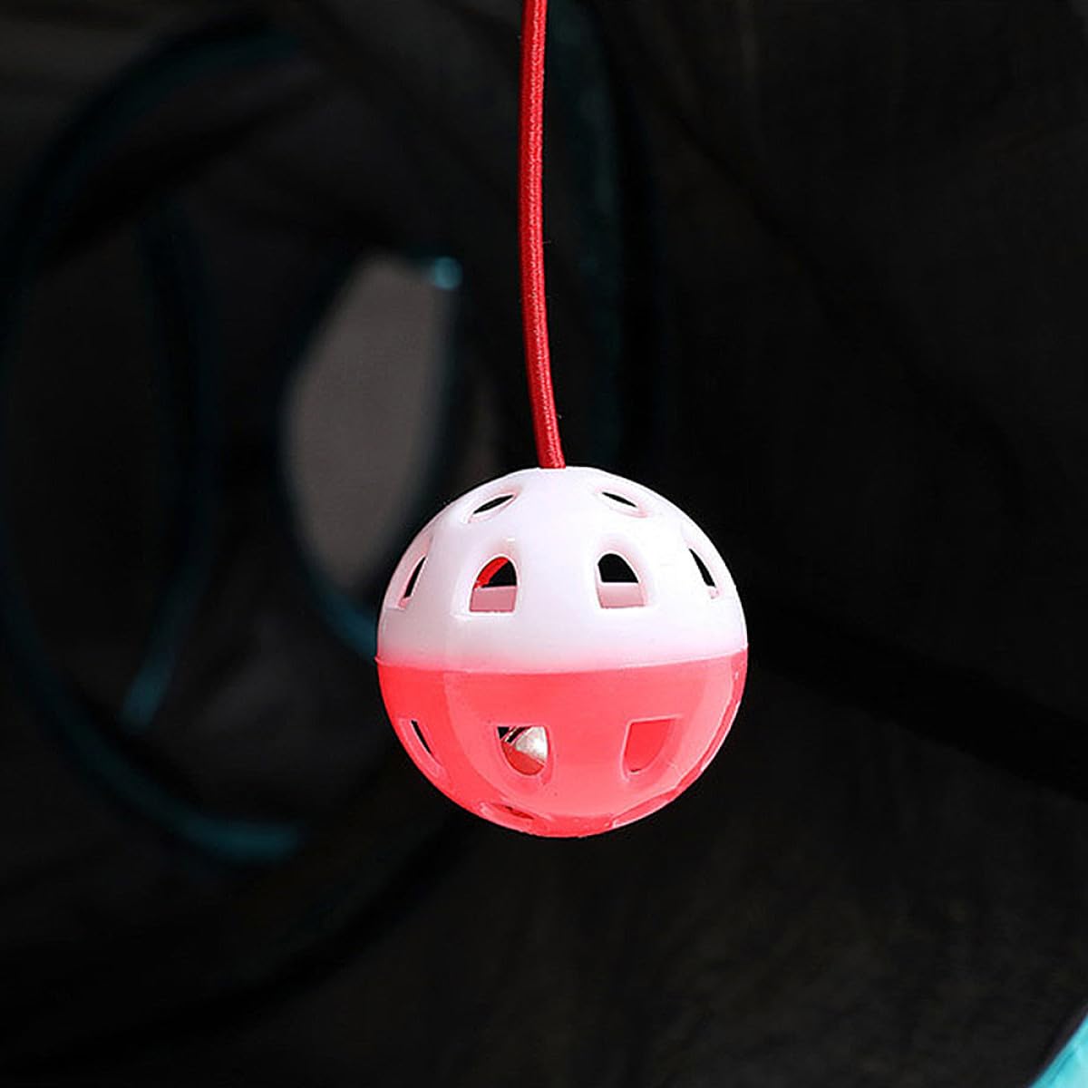 SHINEOFI Juguete para Gatos Túnel de Poliéster Negro Diseño de Tres Túneles en Forma de S, Portátil y Divertido para Jugar en Suministros para Mascotas