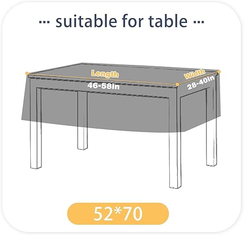 Miniatura 89 de JUCFHY - Mantel rectangular marroquí de tela jacquard a prueba de derrames y resistente al agua y al aceite, mantel decorativo para uso exterior e
