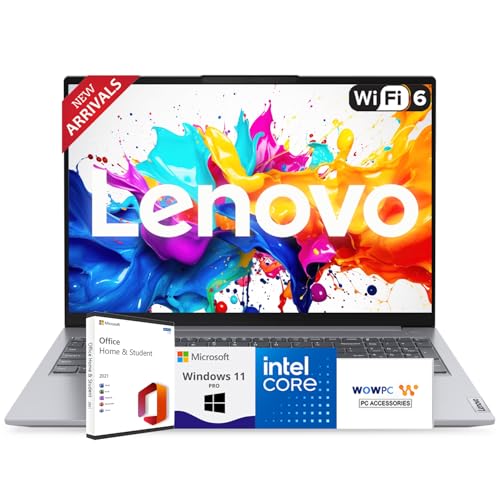 Lenovo Laptop Thinkbook 2025 con Microsoft Office, Intel Core i5-13420H (supera a i7-11600H), pantalla LED antirreflejos de 16 pulgadas, 16 GB de RAM, SSD de 1 TB, diseño ultra silencioso, Windows 11