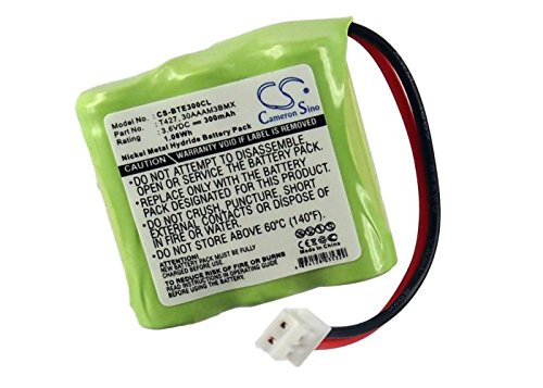 Vhbw 2x Batteria Compatibile Con Binatone E3300, E3300 Quad Telefono Fisso Cordless 300mah 3 6v Nimh Sostituisce T427 30aaam3bmx 93754385