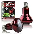 LUCKY HERP Reptile Heat Lamp Bulb, Infrared Basking Spot Light Bulb 50W-2Pack, Vivarium E27 UVA Heat Lamp for Reptiles,Tortoise,Puppies,Bearded Dragon,Chicks
