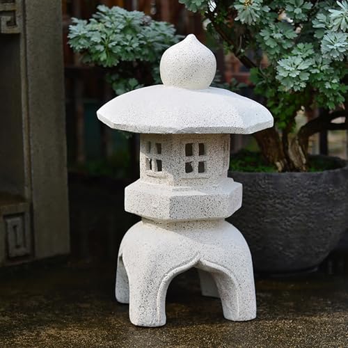 Lanterne japonaise en pierre decoration zen pour tour paysagere