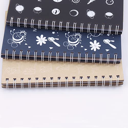 A5 Subject Notebook With Dividers, 3 Pack Cute Hardcover Spiral Notebook, A5 Aesthetic Notepad College Ruled For Women Men, Blank Sketchbook Journal For Work School Office Home Supplies, 450 Pages, 5.5" X 8.3" #TOP7
