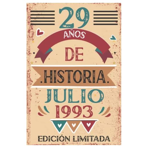 29 Años De Historia Julio 1993: 29 años. Libro de visitas, cuaderno, 110 páginas de felicitaciones, idea de regalo, regalo Para la esposa, novia, mujer, La madre
