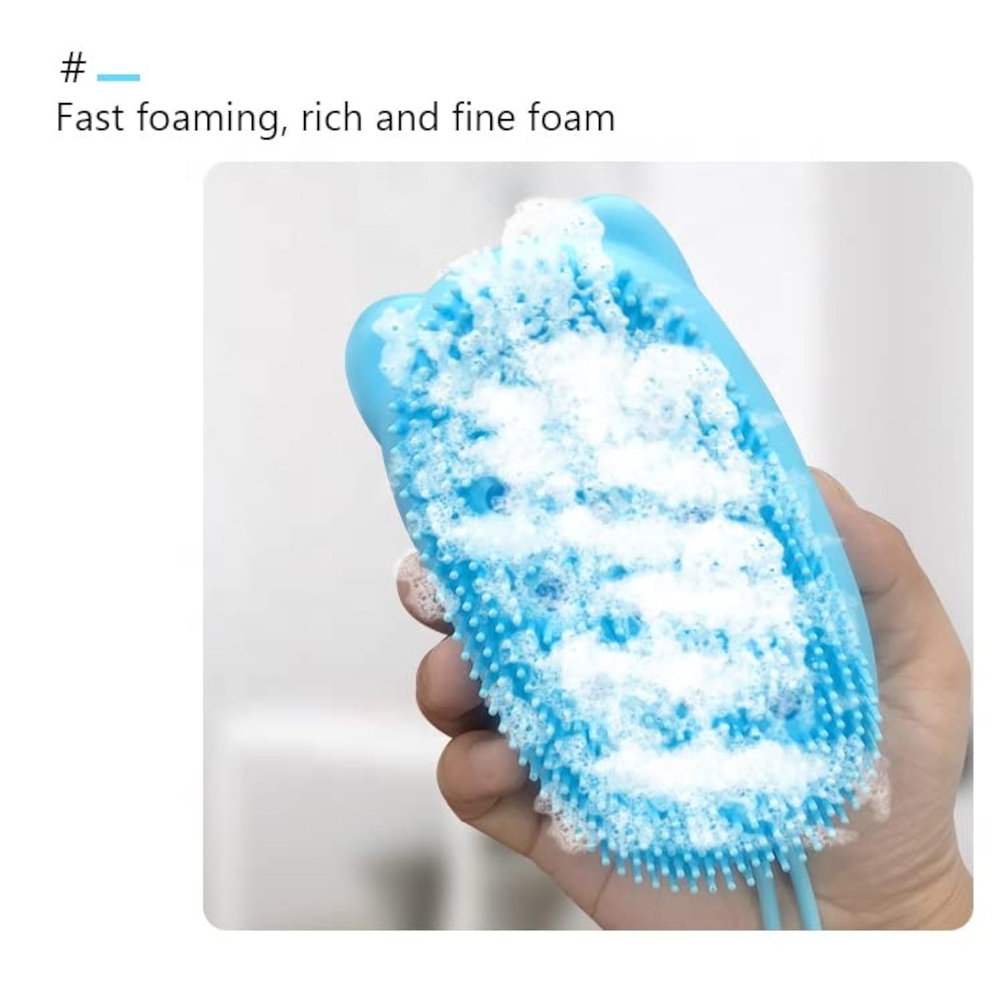 Silicone Bubble Bath Brush for Soft Rubbing Massage