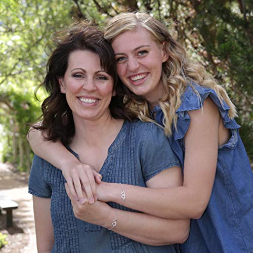 Image of Cherished Moments 925 Sterling Silver Mom and Me Double Heart Bracelet Sold as a Set or individually