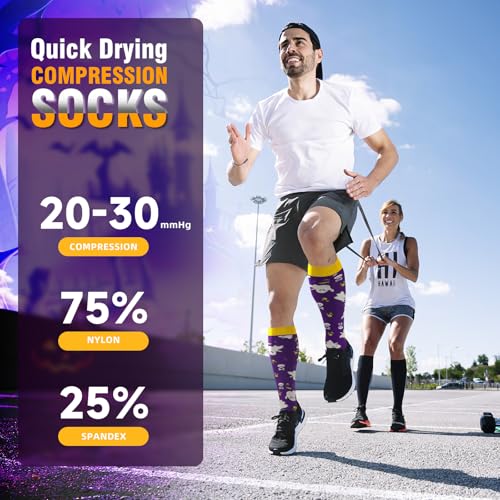 Halloween Compression Socks for Women Circulation Compression Socks 20-30 mmhg Best for Running,Nurse,Travel2