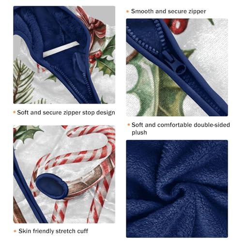 Christmas Rresent Box Girls Fleece Jacket Girls Fall Jacket Girls Zip Up Hoodie Girls Sherpa Jacket 2-10T3