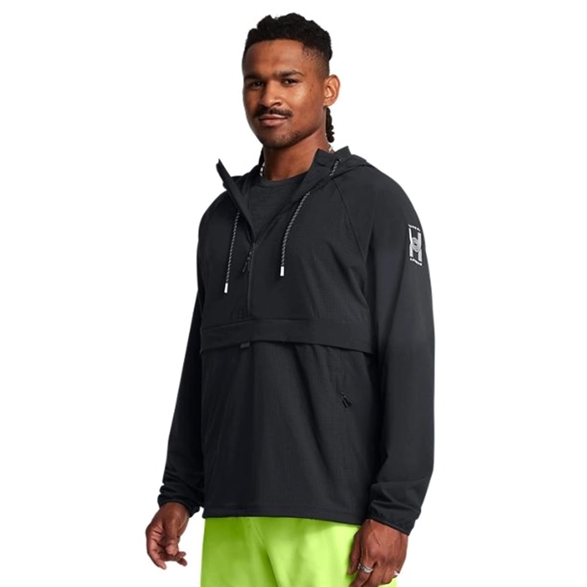 Under Armour Herren Run Anywhere Anorak Laufbekleidung Laufjacke Black - Schwarz L