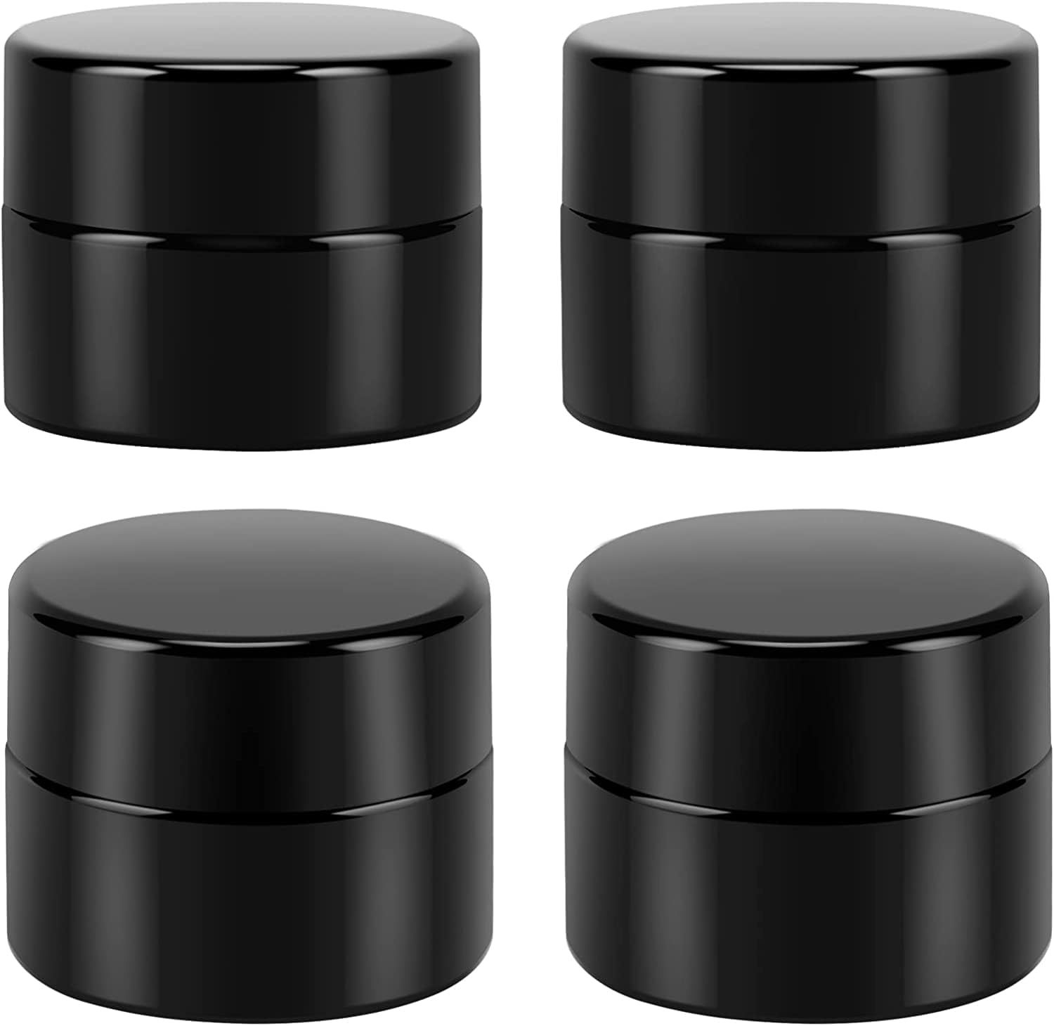 (24 Packs) Green Nexus 5g/5ml UV Protection Glass Jars for Lip Balm, Lotion, Oil, Cream & Cosmetics Enhanced Cap