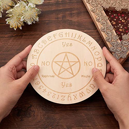 GORGECRAFT Tabla de Madera Redonda de Patrón Estrella para Adivinación y Metafísica, 14.9 cm de Diámetro miniatura 3