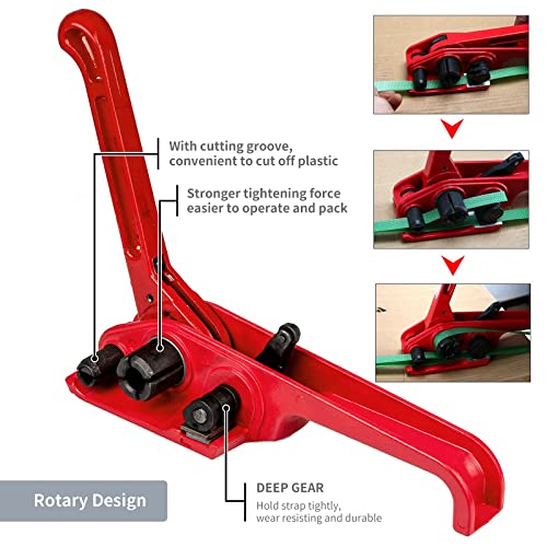 Vetaking 6505SET Pallet Pp Plastic Strapping Kit, Packaging Banding Tensioning Tool, Heavy Duty Poly Tensioner & Cutter Manual Tools thumb #5
