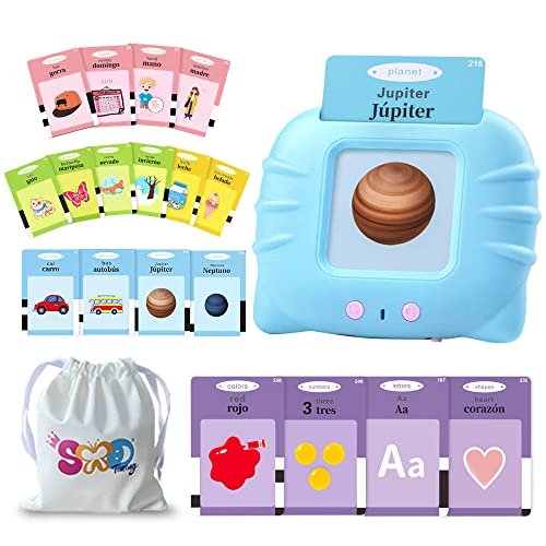Timingsxd Spanish Flash Cards For Kids,Bilingual Flash Cards For Toddler/Beginning - Abc,Numbers,Colors,Shapes,Español/English Talking Flash Cards For Preschool,Kindergarten,Ages 2+ #TOP11