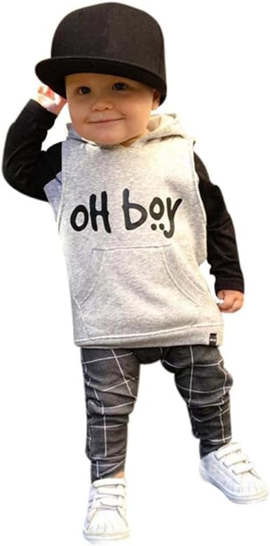 SHOBDW Baby,Clothing,Baby Boys 0-24m,Outfits & Clothing Sets SHOBDW Boys Clothing Sets, 2PCS Baby Girl Boy Fashion Hooded Tops + Pants Toddler Infant Outfits Clothes