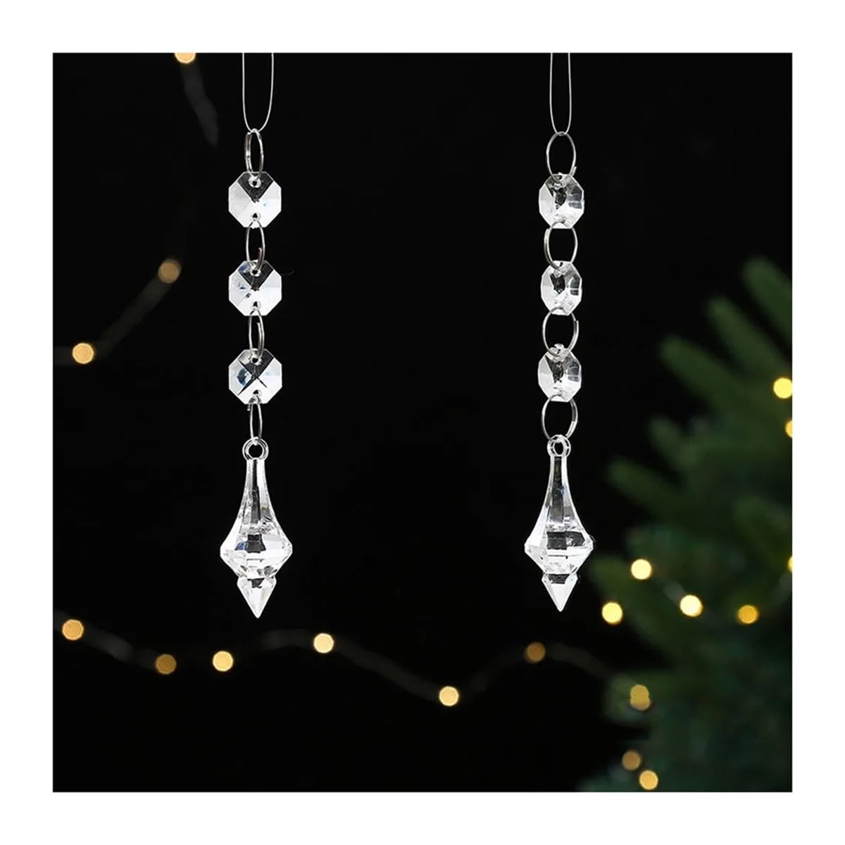 Crystal Chandelier Prism, Sun Catcher, 10pcs Garland Clear Acrylic Crystal Beads Pendants Chandelier Hanging For Home Decor(Style 1)