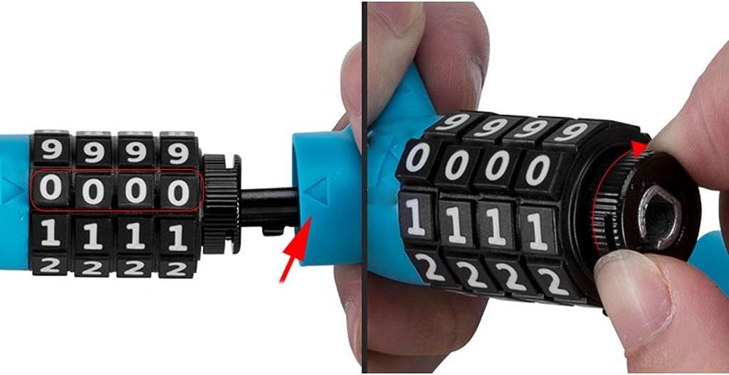 Bicycle Lock Cycling Portable Bike Lock Road Bicycle Small Cable Lock Equipment Bike Accessories (Color : Black, Size : 60cm) (Blue 60cm)