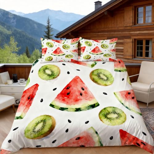 Housse de couette 240x260 imprimé fruits pour une chambre lumineuse et fraîche - 5