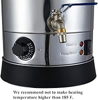 Vista 5 de Derretidor de cera de 30 cuartos de galón para hacer velas, olla de fusión de cera eléctrica grande con boquilla de vertido rápido, olla de fusión