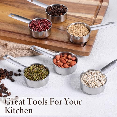 Juego 10 cucharas medidoras 1/4 taza 60ml acero inox miniatura 2