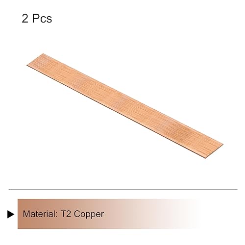 Miniatura 8 de MECCANIXITY 2 barras planas de cobre de 15.8 x 1 pulgada, barra de cobre de 125 pulgadas de grosor para sistemas de puesta a tierra y proyectos