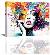 Amazon.co.jp: PIY PAINTING抽象壁アート、カラフルなキャンバス画