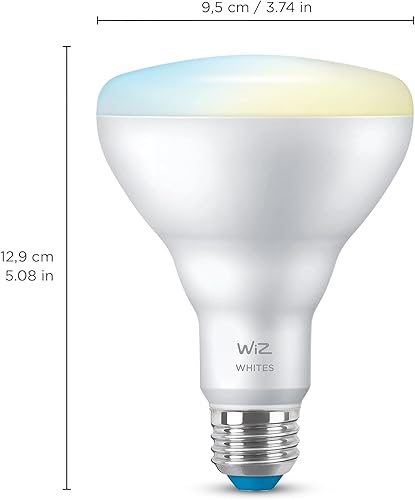 Miniatura 2 de WiZ 65W BR30 - Bombilla inteligente LED blanca sintonizable, paquete de 6, E26, para interiores, se conecta a tu Wi-Fi existente, controla con voz o