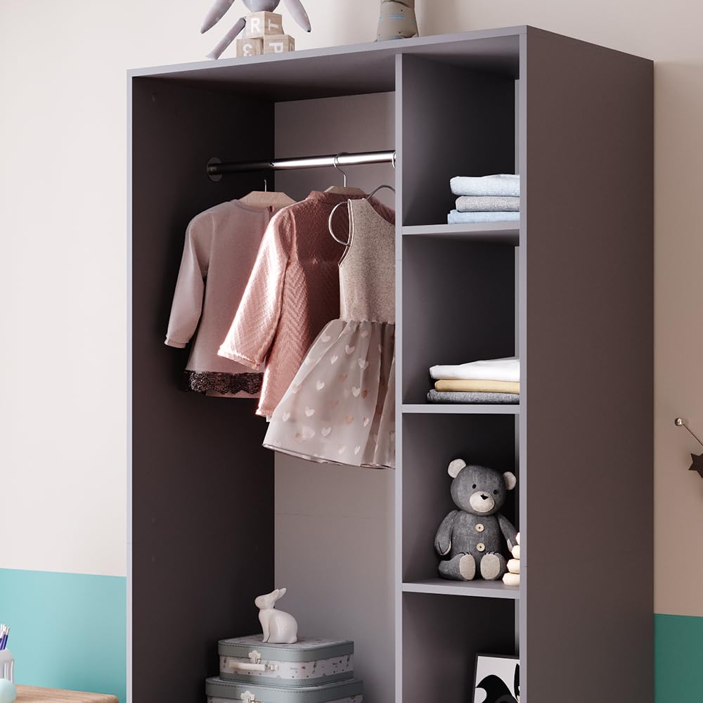 Vicco Armadio per bambini Elmo 100x200 cm 2 cassetti
