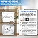Upgraded WPW10347093 Refrigerator Ice Bin Compatible with Whirlpool Ice Bucket Replacement W10347093 Whirlpool Removable Ice Bin Ice Maker W10347100 KitchenAid Ice Bin Tray Ice Container WRF736SDAM