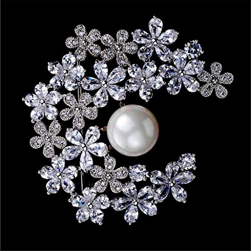 Broche en perles pour femmes de qualité supérieure, un bijou de fête raffiné