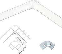 Vista 7 de 20-Pack 3.3FT 1Meter V Shape LED Strip Aluminum Channel Diffuser System, Extruded Alu Track Milky Cover with Corner Connector and Mounting Kit,Easy