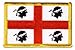 Produktbild Aufnäher Patch Flagge Italien Sardinien - 8 x 6 cm