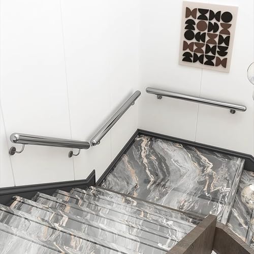 Barre d'appui pour escalier intérieur kit rampe murale avec support antidérapant - 7