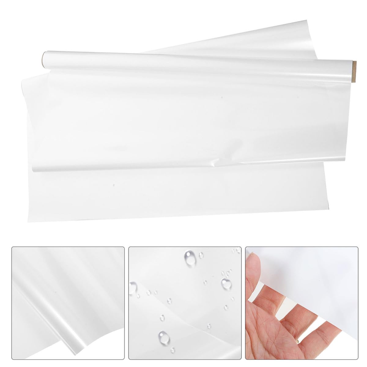 Pizarra Blanca Grande Adhesiva Electrostática para Pared 60X300 CM Borrable y Reutilizable Papel Pintado Removible para Escuela Oficina y Decoración Infantil