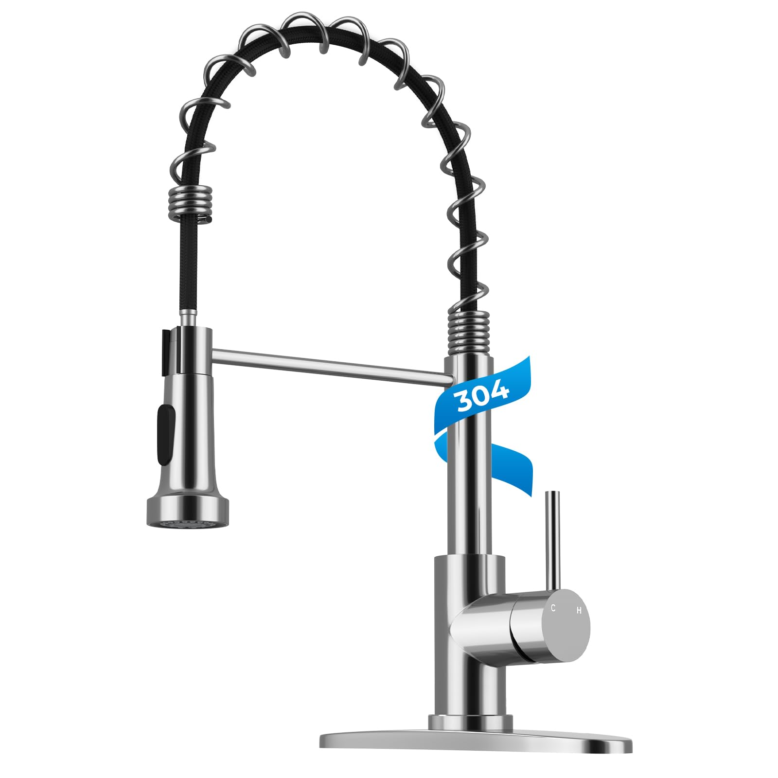WEWE Black Kitchen Faucet - Pull Down Sprayer -19 WEWE Black Kitchen Faucet - Pull Down Sprayer -19