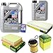 Produktbild QR-PARTS 69333703 Filter Set Inspektionspaket 6 Liter Liqui Moly Motoröl Top Tec 4600 5W-30 MANN-FILTER Innenraumfilter Luftfilter Ölfilter
