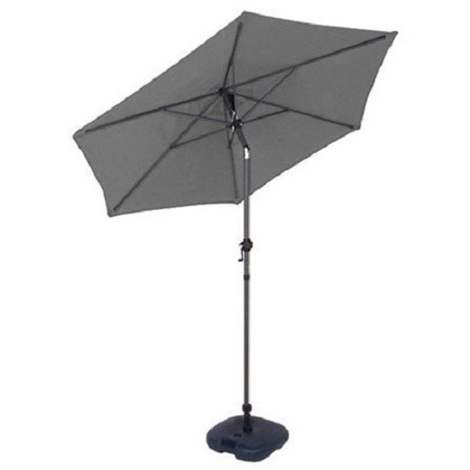 1a-Handelsagentur Aluminio Paraguas con Manivela 2m Pantalla de jardín Parasol Balcón Sombrilla Terraza - Antracita