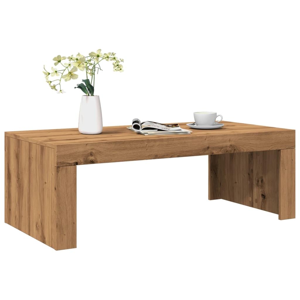 vidaXL Mesa de Centro Madera de ingeniería Roble Artisan 102x50x35 cm, mesita de Centro, Mesa de sofá, mesita de sofá, Mesa de salón, Mesa Auxiliar