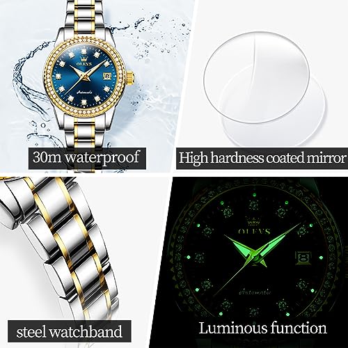 Image of OLEVS Womens Automatic Watch Diamond Fashion Luxury Dress